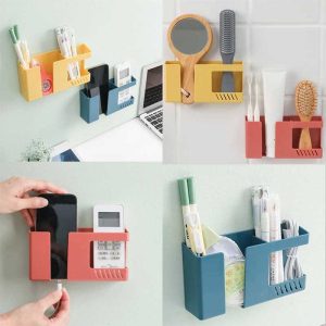 wall mounted double layer phone holder